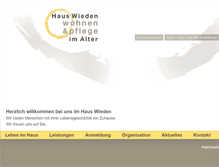 Tablet Screenshot of haus-wieden.ch